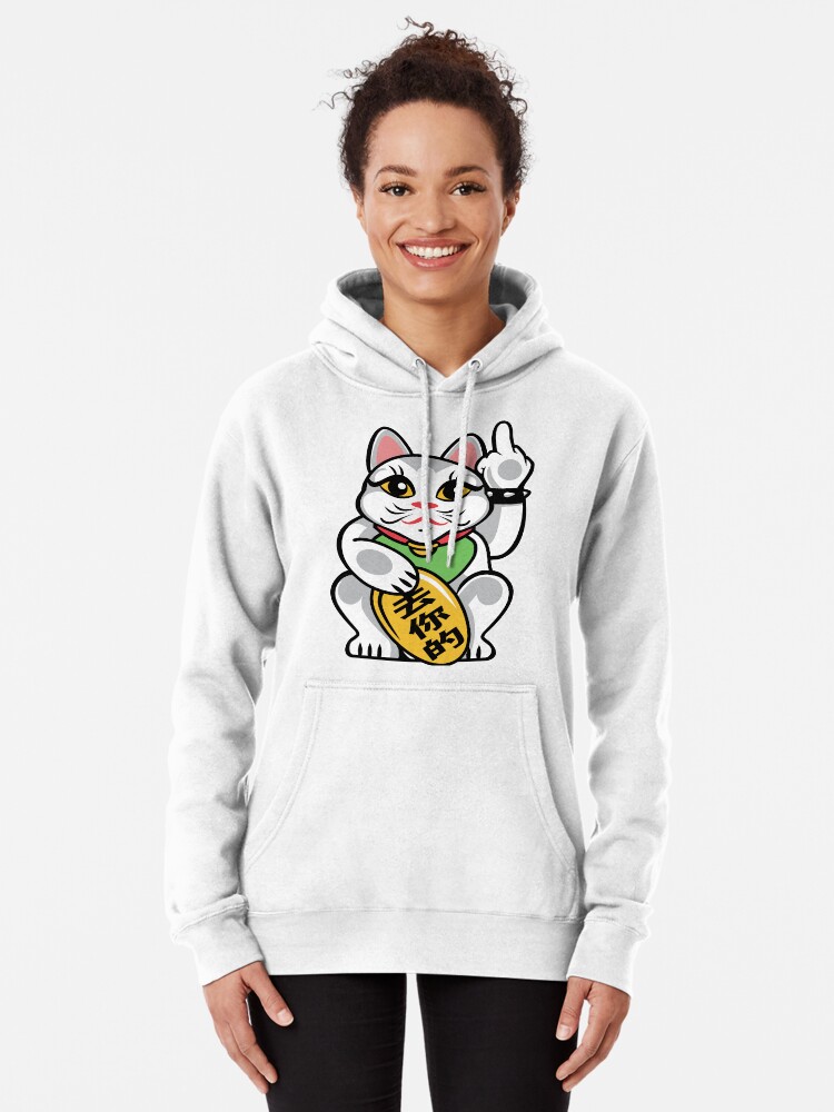 The lucky cat online graphic hoodie