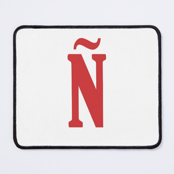 Item preview, "Ñ" spanish letter in red designed and sold by free-yeah.