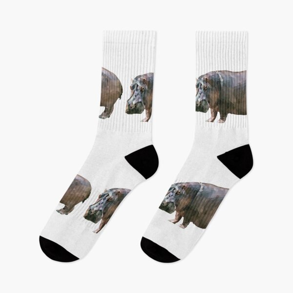 Item preview, hippopotamus-Polygonal animals designed and sold by Hartics.