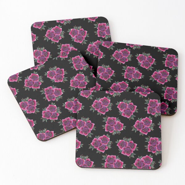 Item preview, Neo traditional rose tattoo print designed and sold by leicorredor.