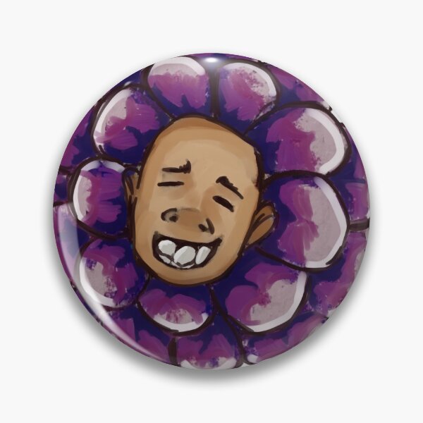 Item preview, Grinning flower face designed and sold by TreasurenTrash.