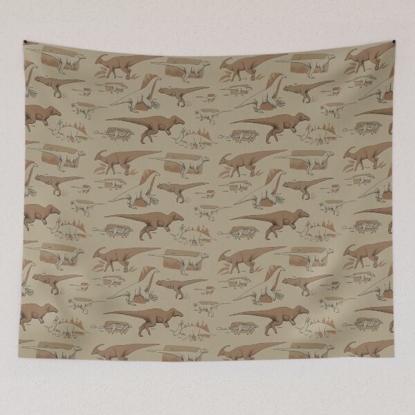Item preview, Sepia dinosaur pattern  designed and sold by InterfectorFactory.