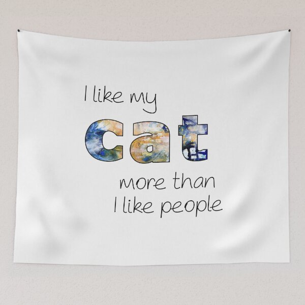 Item preview, I like my cat more than I like people designed and sold by PET-SHIRTS.