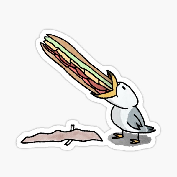 Hoagie Seagull Sticker