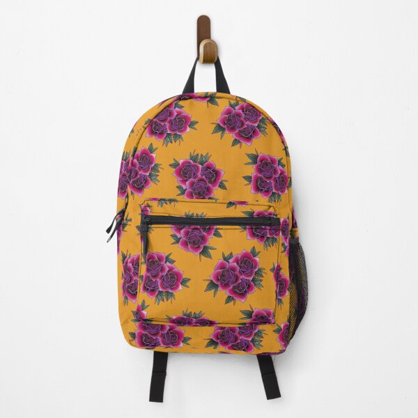 Item preview, Neo traditional rose tattoo print - mustard yellow designed and sold by leicorredor.