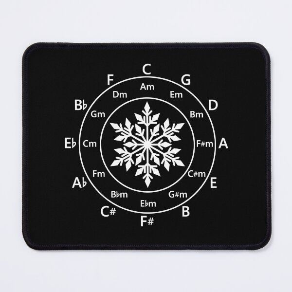 Item preview, Circle of Fifths Snowflake Dark Theme designed and sold by nightsworthy.