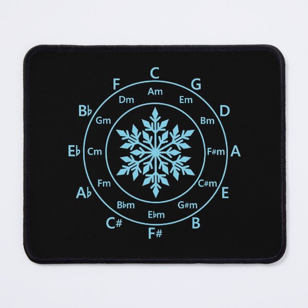 Item preview, Circle of Fifths Snowflake Cool Theme designed and sold by nightsworthy.