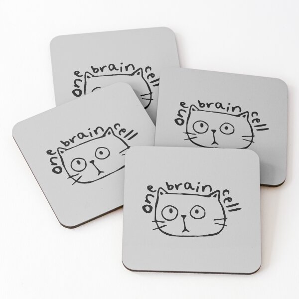 Item preview, One Brain Cell Confused Cat Cats Crowd designed and sold by Paper Hearteu.