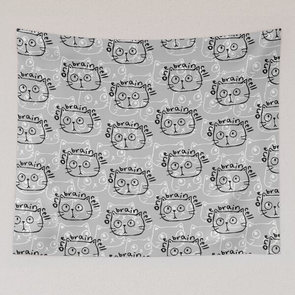 Item preview, One Brain Cell Confused Cat Cats Crowd designed and sold by Paper Hearteu.