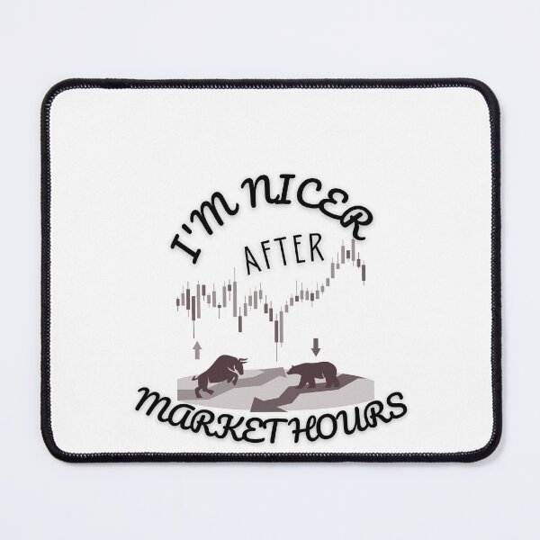 Item preview, I'm nice after market hours - Funny – Gag gift - Unique gift for stock market, crypto, options trader, forex traders and day traders designed and sold by TradingTeesKids.