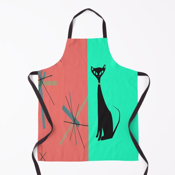 Artikelvorschau, Eames Era Katze auf Pink und Türkis entworfen und verkauft von LisWilliams.