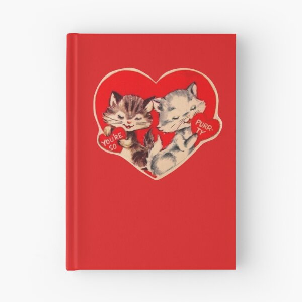 Item preview, Vintage Cat Heart Shape Valentine's Illustration designed and sold by redflowerpixel.