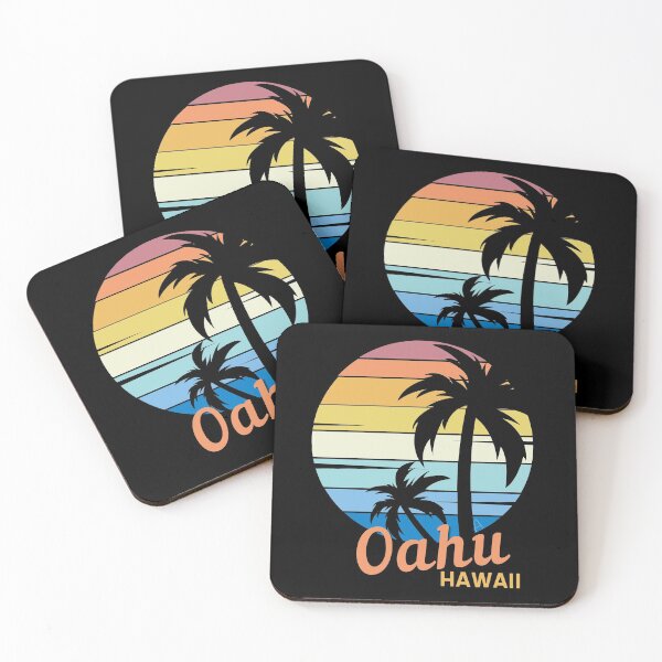 Item preview, Oahui Hawaii, Oahu, Vintage Sunset, Island Lifestyle, Ocean Waves, Tropical Vacation designed and sold by Sun Sand & Sea Art.
