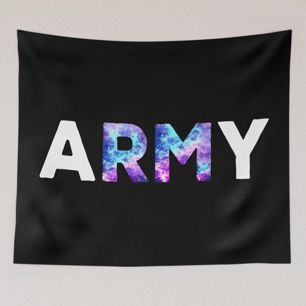 Item preview, RM ARMY Galaxy Text Art, K-Pop Lover Galaxy Shirts, Galaxy illustration Sticker designed and sold by trendistic.