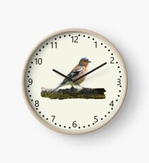 Chaffinch - number dial markings, Cream background Clock