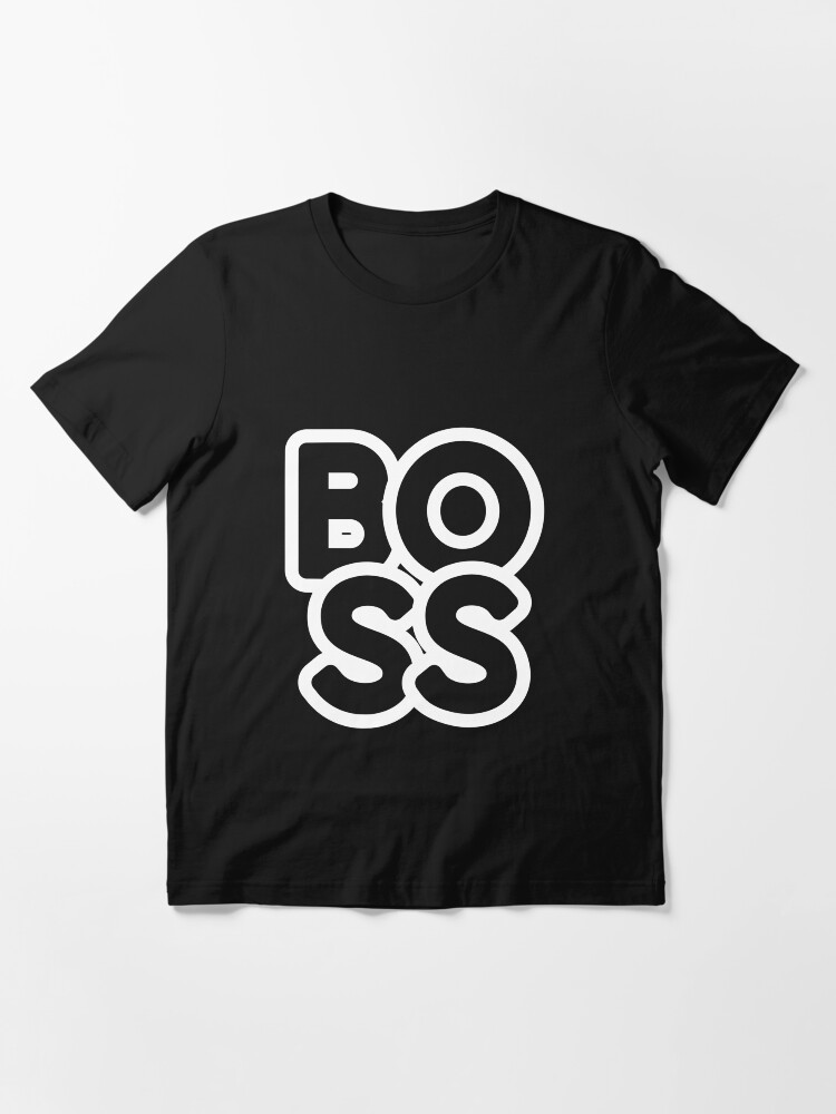 Alternate view of Boss Big Motivational Words 4 Letter Square Essential T-Shirt