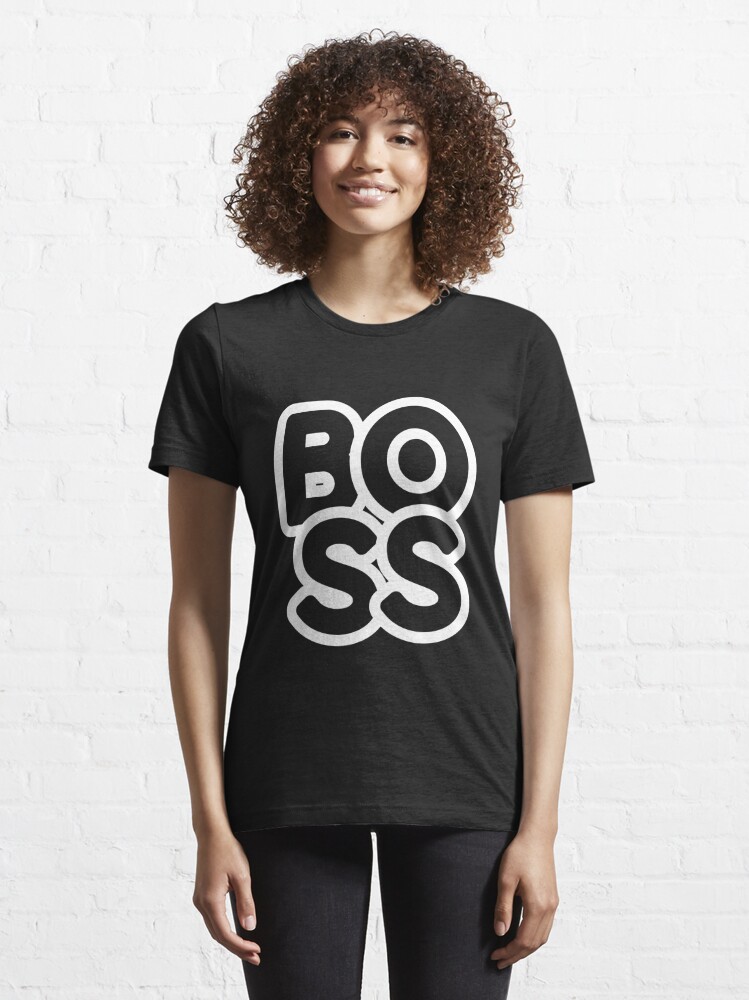 Alternate view of Boss Big Motivational Words 4 Letter Square Essential T-Shirt