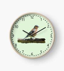 Chaffinch - number dial markings, Green background Clock