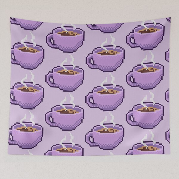 Item preview, Copy of Pixel Coffee pink designed and sold by Artwithkat.