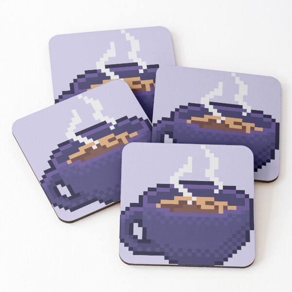Item preview, Copy of Copy of Pixel Coffee blue designed and sold by Artwithkat.