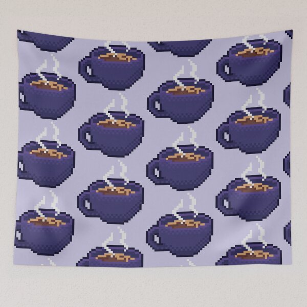 Item preview, Copy of Copy of Pixel Coffee blue designed and sold by Artwithkat.