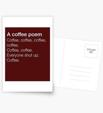 A Coffee Poem Postcards