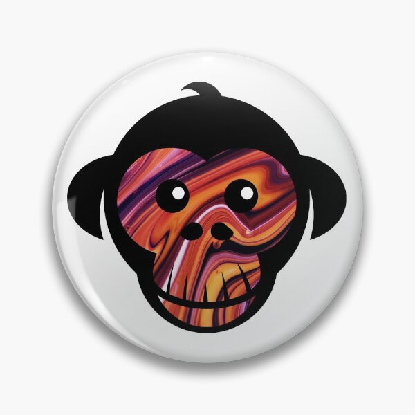 Item preview, Orange and Purple Marbled Monkey designed and sold by BuzzySpaceBee.