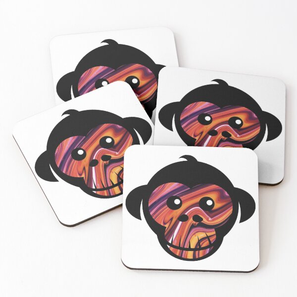 Item preview, Orange and Purple Marbled Monkey designed and sold by BuzzySpaceBee.