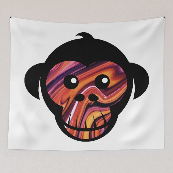 Item preview, Orange and Purple Marbled Monkey designed and sold by BuzzySpaceBee.