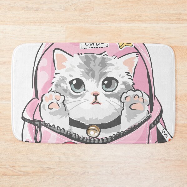 Item preview, CUTE CAT LOVE WITH TEDDY BEAR IN PINK BACKPACK designed and sold by Adam Designs.