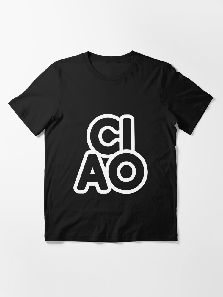 Alternate view of Ciao Big Motivational Words 4 Letter Square - Italian Hello Goodbye Essential T-Shirt