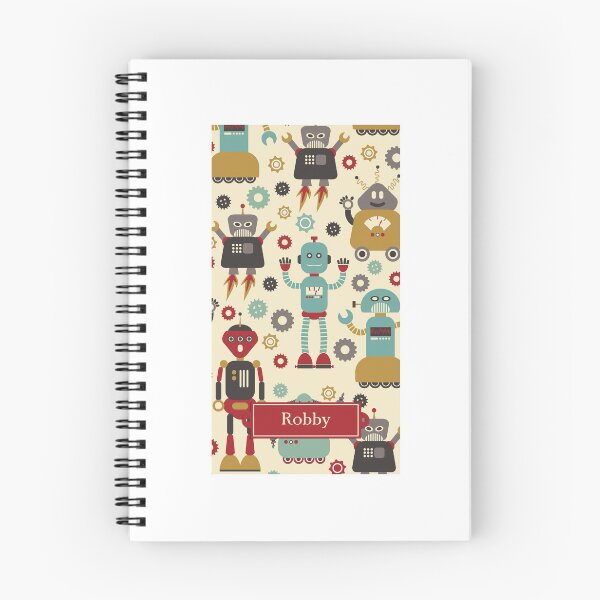 Item preview, Fun Retro Robots Illustrated Pattern  designed and sold by BeautyFlower111.