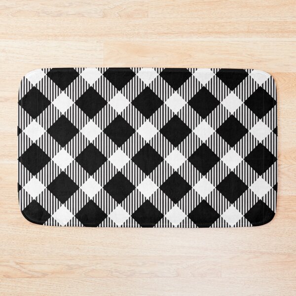 Item preview, 65 MCMLXV Oversized Diagonal Black Gingham Plaid Pattern designed and sold by 65 MCMLXV.