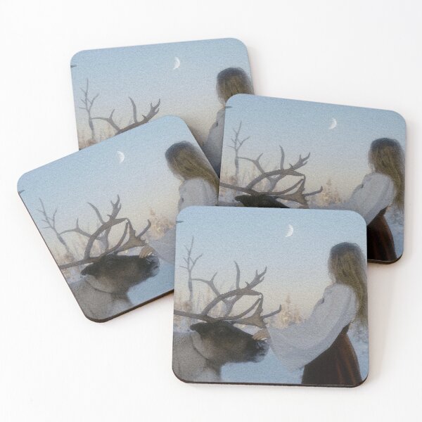 Item preview, reindeer magic watercolor designed and sold by pinkdrinksoul.