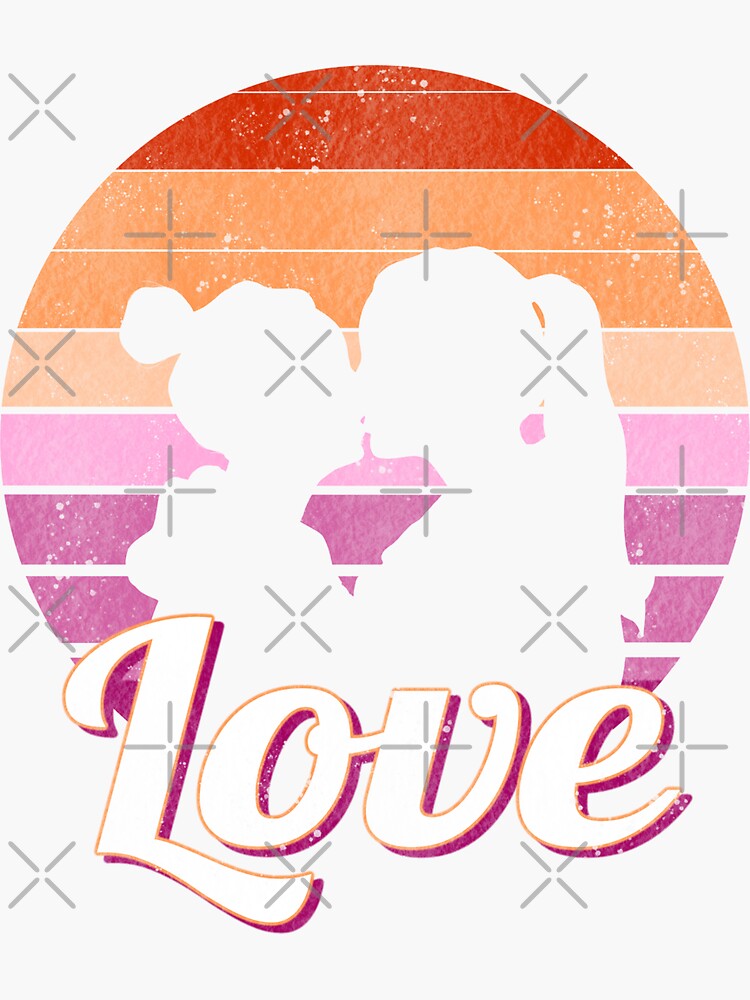 Lesbian Lgbtq Pride Design With Girls Silhouette Kissing Sticker For Sale By Gerhanj Redbubble 3936