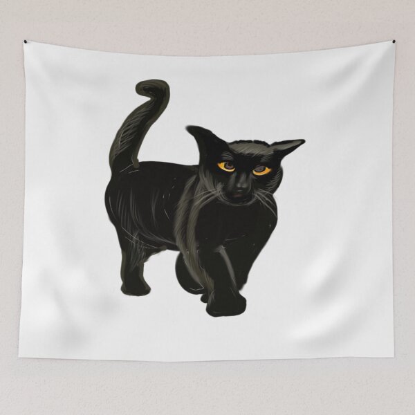 Item preview, Black Cat walk. Cat themed gifts for women, men and children. Black cat gift ideas 2022 designed and sold by Artonmytee.