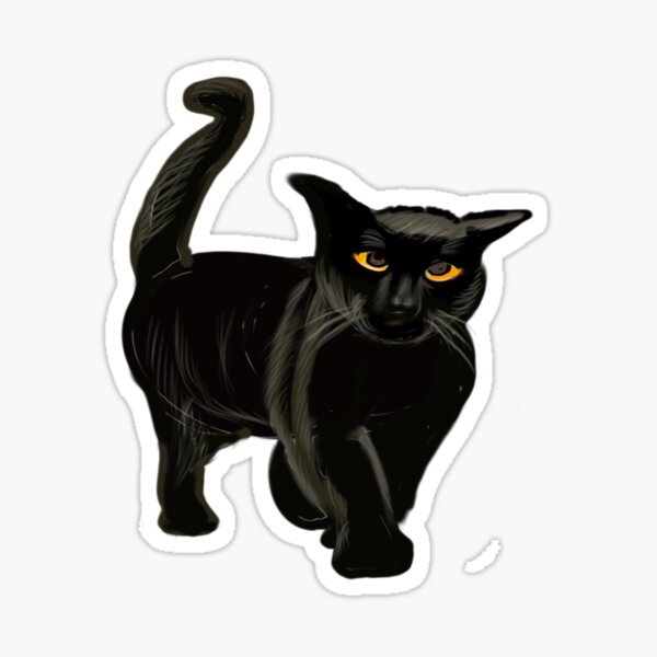 "Black Cat walk. Cat themed gifts for women, men and children. Black