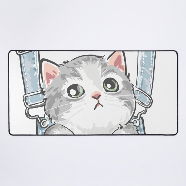 Item preview, BE HAPPY CUTE MEOW CAT IN OVERALLS POCKET WITH AMERICAN FLAG designed and sold by Adam Designs.