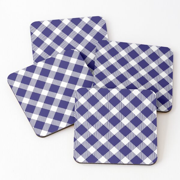 Item preview, 65 MCMLXV Oversized Diagonal Navy Blue Gingham Plaid Pattern designed and sold by 65 MCMLXV.