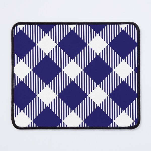 Item preview, 65 MCMLXV Oversized Diagonal Navy Blue Gingham Plaid Pattern designed and sold by 65 MCMLXV.