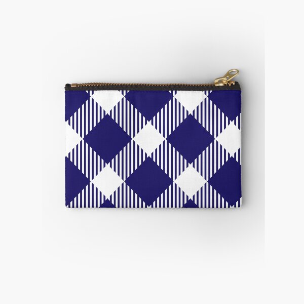 Item preview, 65 MCMLXV Oversized Diagonal Navy Blue Gingham Plaid Pattern designed and sold by 65 MCMLXV.