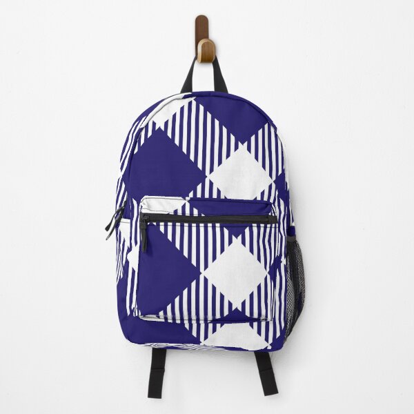 Item preview, 65 MCMLXV Oversized Diagonal Navy Blue Gingham Plaid Pattern designed and sold by 65 MCMLXV.