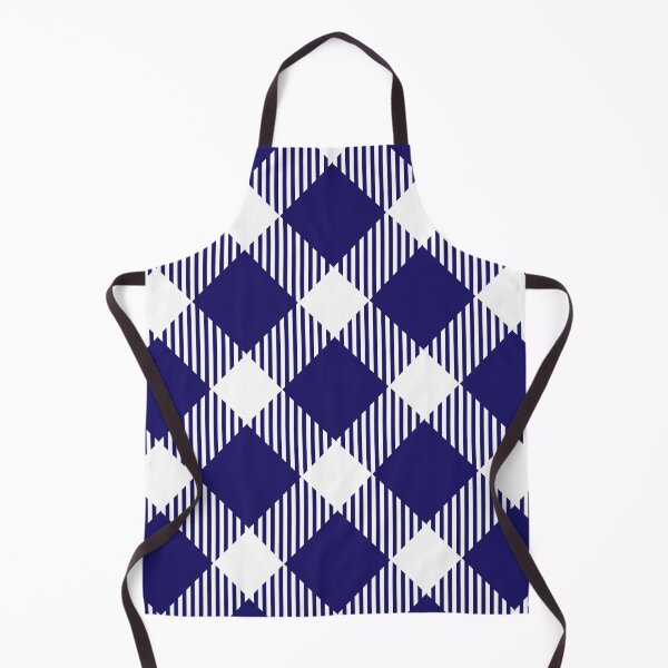 Item preview, 65 MCMLXV Oversized Diagonal Navy Blue Gingham Plaid Pattern designed and sold by 65 MCMLXV.