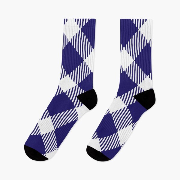 Item preview, 65 MCMLXV Oversized Diagonal Navy Blue Gingham Plaid Pattern designed and sold by 65 MCMLXV.