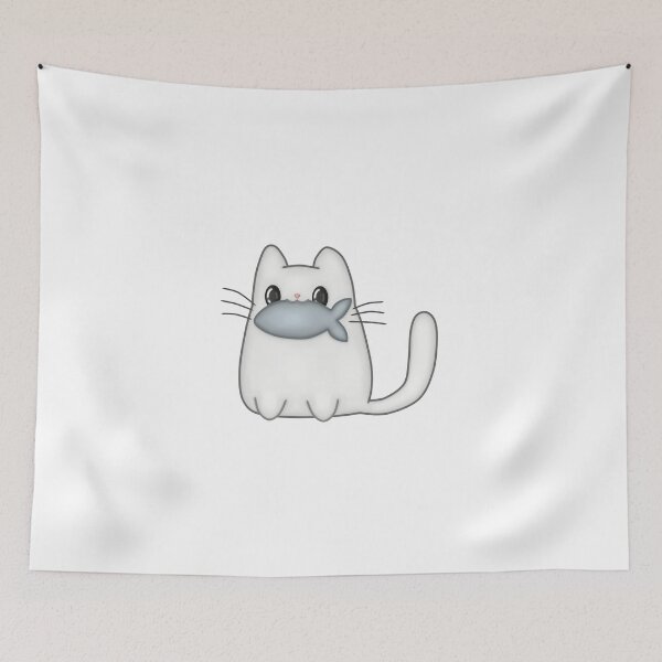 Item preview, Cat with Fish in Mouth designed and sold by PET-SHIRTS.