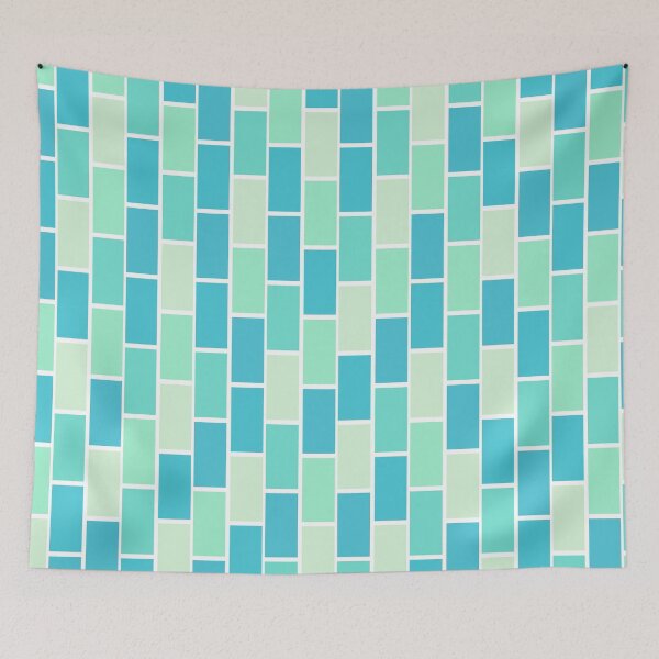 Item preview, Blue-Green Vertical Tile Pattern designed and sold by Saanis.