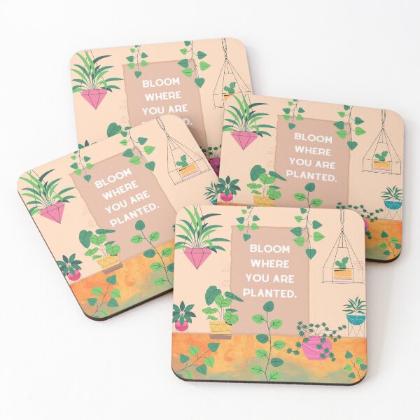 Item preview, Bloom Where You Are Planted - positive quotes, uplifting quotes, plants designed and sold by designsbyreaia.