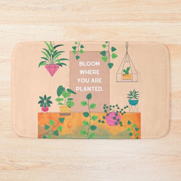 Item preview, Bloom Where You Are Planted - positive quotes, uplifting quotes, plants designed and sold by designsbyreaia.