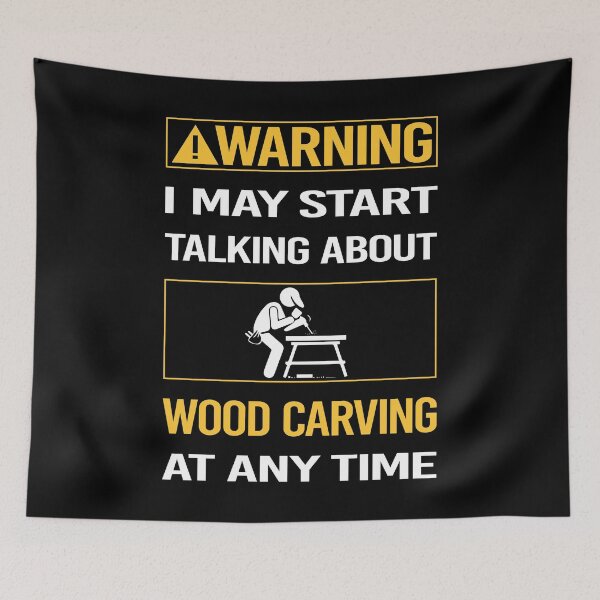 Artikelvorschau, Lustige Warnung Holzschnitzerei Holzschnitzerei entworfen und verkauft von FulviaContreras.
