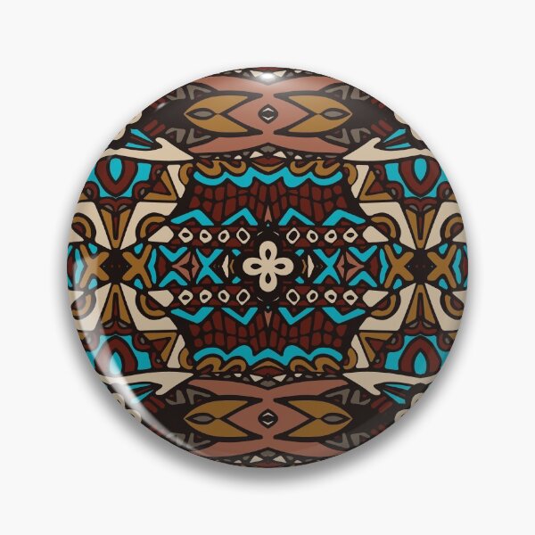 Item preview, Exotic Tribal Pattern Blue Brown and Beige designed and sold by IsseltH.